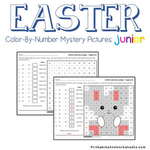 Easter Math Color-By-Number
