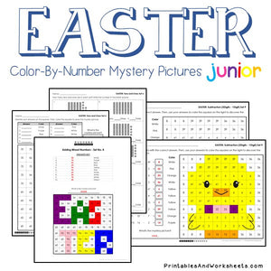 Easter Math Color-By-Number
