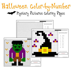 Halloween Coloring Pages (Color-By-Number)