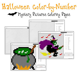 Halloween Coloring Pages (Color-By-Number)