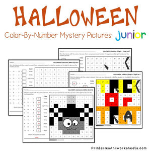 Halloween Math Color-By-Number
