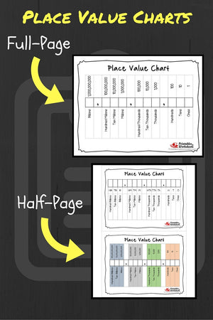 Printable Place Value Charts