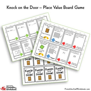Place Value Board Game Knock on the Door Cards