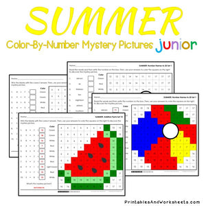 Summer Color-By-Number: Math