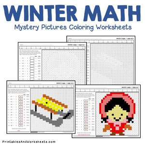 Winter Coloring Worksheets - Division